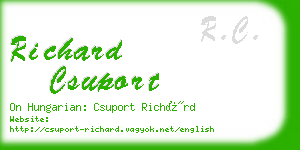 richard csuport business card